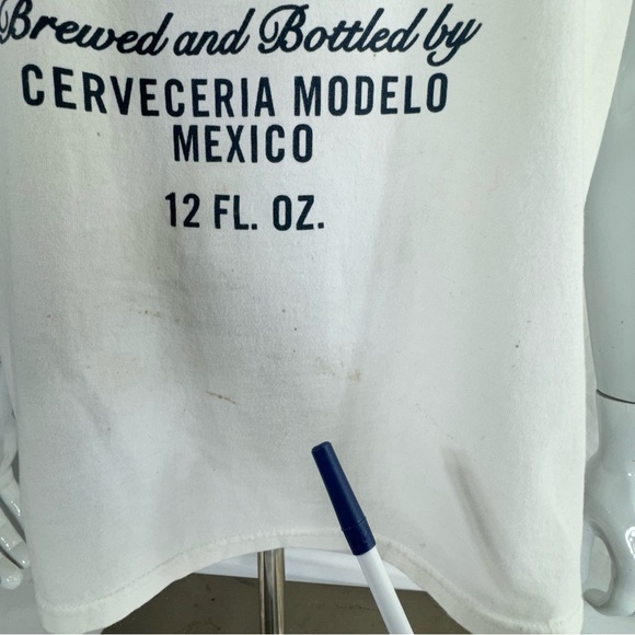Corona Extra Men’s White Worn Condition Beer Tee - Picture 2 of 7
